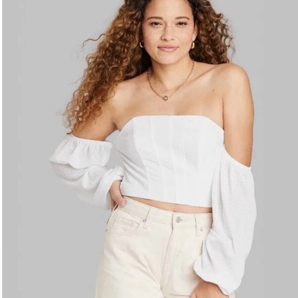 Wild Fable off shoulder corset top NWOT
